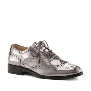 Botkier Callista Oxford Shoes in Metallic Pewter